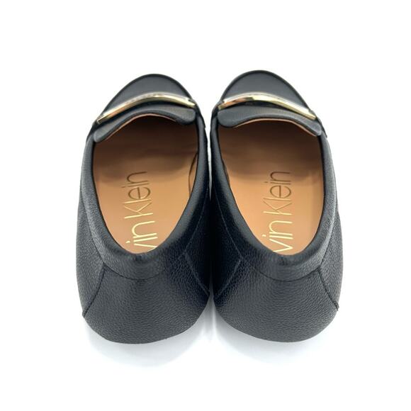 Calvin Klein Lira Women Shoes/Loafer Sz 7.5 Black Faux Leather Round Toe Slip-On - Picture 4 of 10